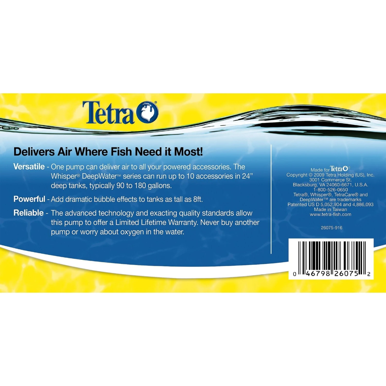 Tetra Whisper Air Pump For Deep Water Aquariums 4 Tetra Whisper Air Pump For Deep Water Aquariums - Image 2