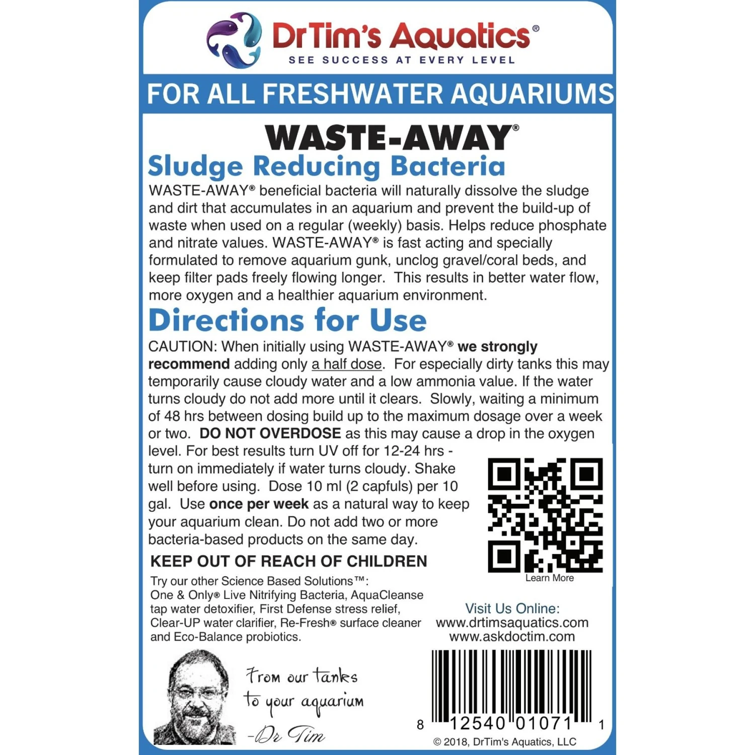 Dr. Tim's Aquatics Waste-Away Natural Aquarium Cleaner For Freshwater Aquariums 9 Dr. Tim's Aquatics Waste-Away Natural Aquarium Cleaner For Freshwater Aquariums - Image 7