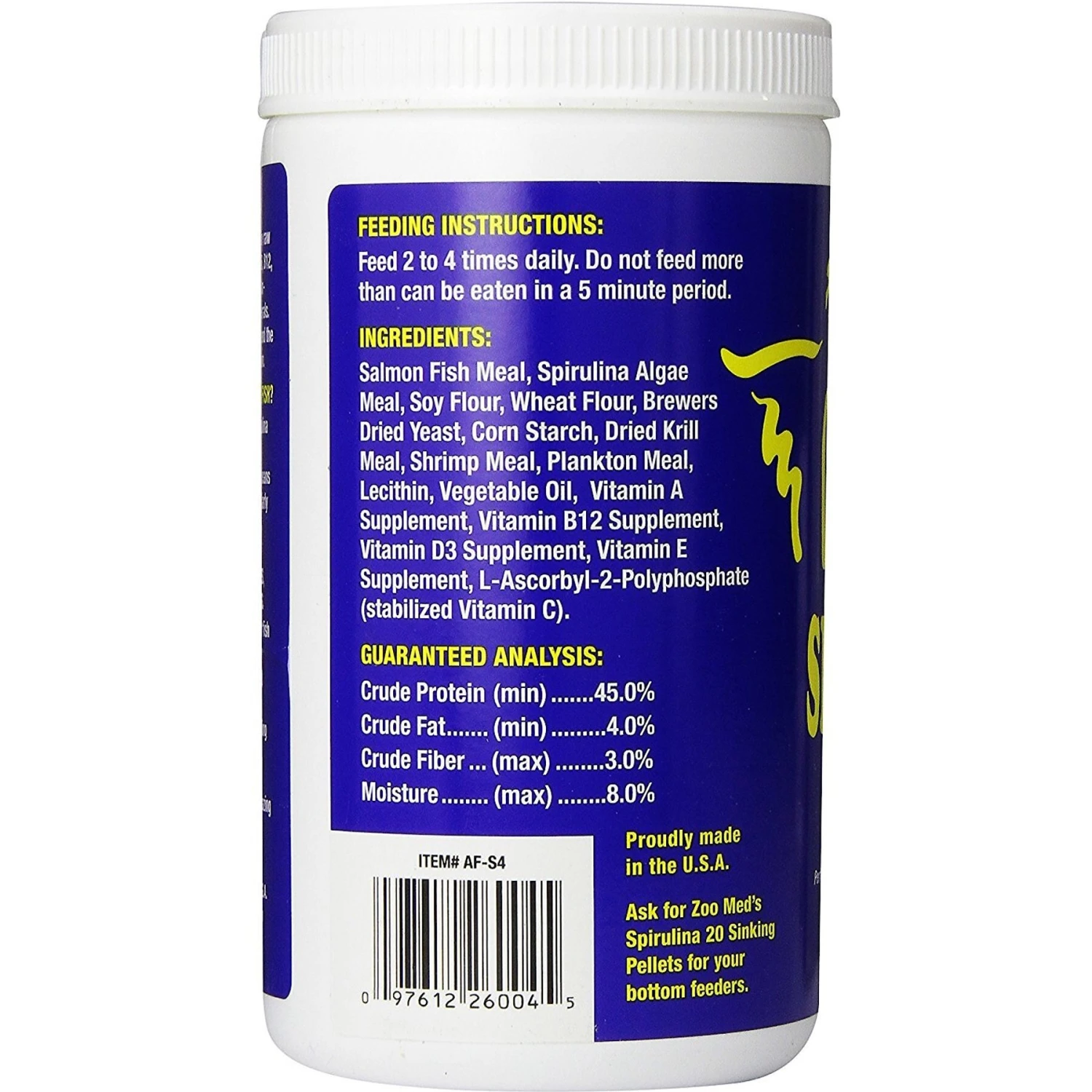 Zoo Med Spirulina 20 Fish Food 5 Zoo Med Spirulina 20 Fish Food - Image 3