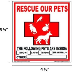 Imagine This Company "Rescue Our Pets" Decal & Wallet Card Kit -Plax Penn Shop 135748 PT1. AC SS1800 V1639614415