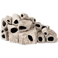 Underwater Galleries Assorted Cichlid Aquarium Stone Caves, 15 Count Box