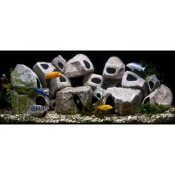 Underwater Galleries Assorted Cichlid Aquarium Stone Caves, 15 Count Box -Plax Penn Shop 140744 PT8. AC SS1800 V1512591783