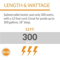 K&H Pet Products Thermo-Pond Perfect Climate Submersible Pond Deicer -Plax Penn Shop 164034 PT3. AC SS1800 V1641578796