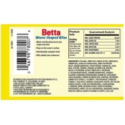 Tetra Betta Worm Shaped Bites Fish Food -Plax Penn Shop 164387 PT4. AC SS1800 V1607574175