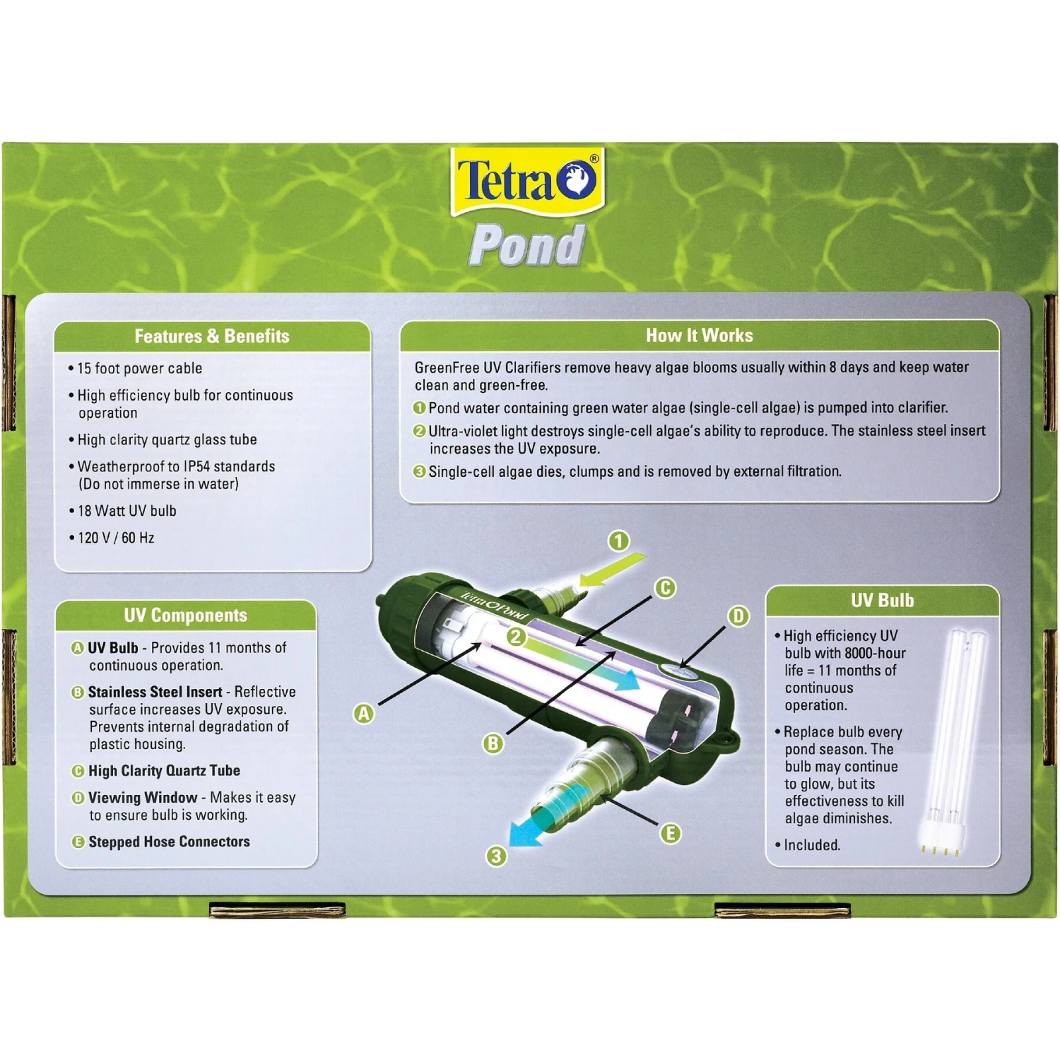 Tetra GreenFree Ultraviolet Pond Clarifier 4 Tetra GreenFree Ultraviolet Pond Clarifier - Image 2