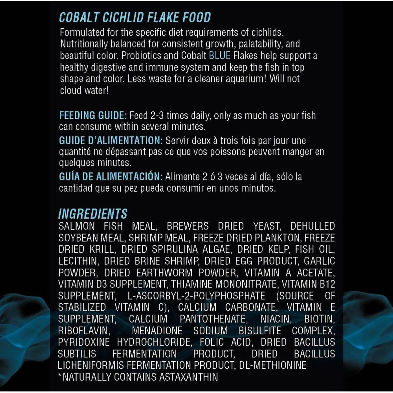Cobalt Aquatics Cichlid Premium Flakes Fish Food 5 Cobalt Aquatics Cichlid Premium Flakes Fish Food - Image 3