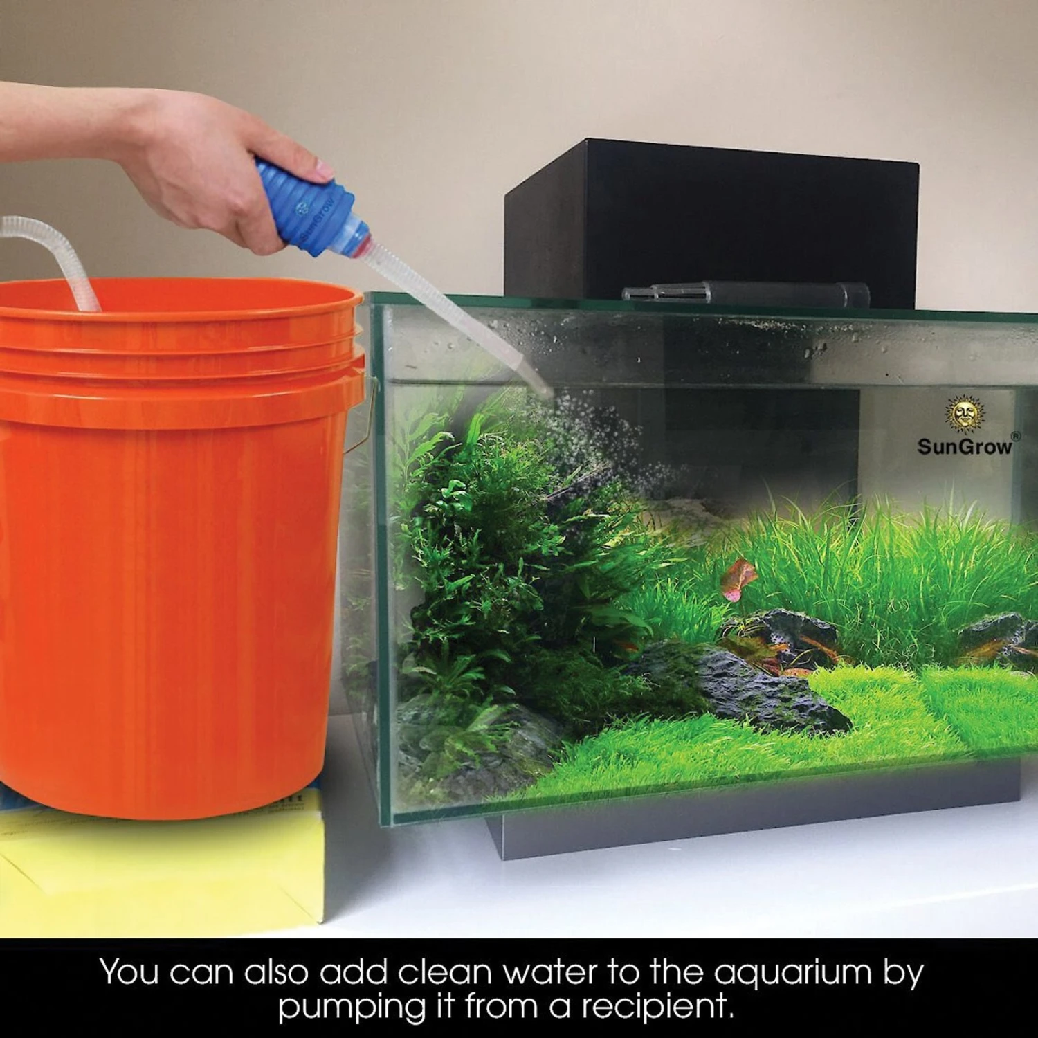 SunGrow Aquarium Siphon Vacuum Cleaner, Gravel Cleaning Tool For Fish & Turtle Tank 4 SunGrow Aquarium Siphon Vacuum Cleaner, Gravel Cleaning Tool For Fish & Turtle Tank - Image 2