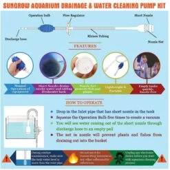 SunGrow Aquarium Siphon Vacuum Cleaner, Gravel Cleaning Tool For Fish & Turtle Tank 10 SunGrow Aquarium Siphon Vacuum Cleaner, Gravel Cleaning Tool For Fish & Turtle Tank -Plax Penn Shop 179558 PT2. AC SS1800 V1561406518