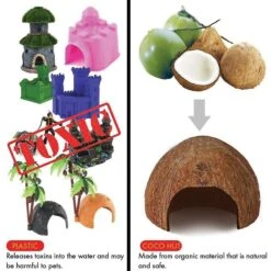 SunGrow Betta Fish Hideout Cave, Decoration For Aquarium & Gecko Tank 12 SunGrow Betta Fish Hideout Cave, Decoration For Aquarium & Gecko Tank -Plax Penn Shop 179572 PT3. AC SS1800 V1561406817