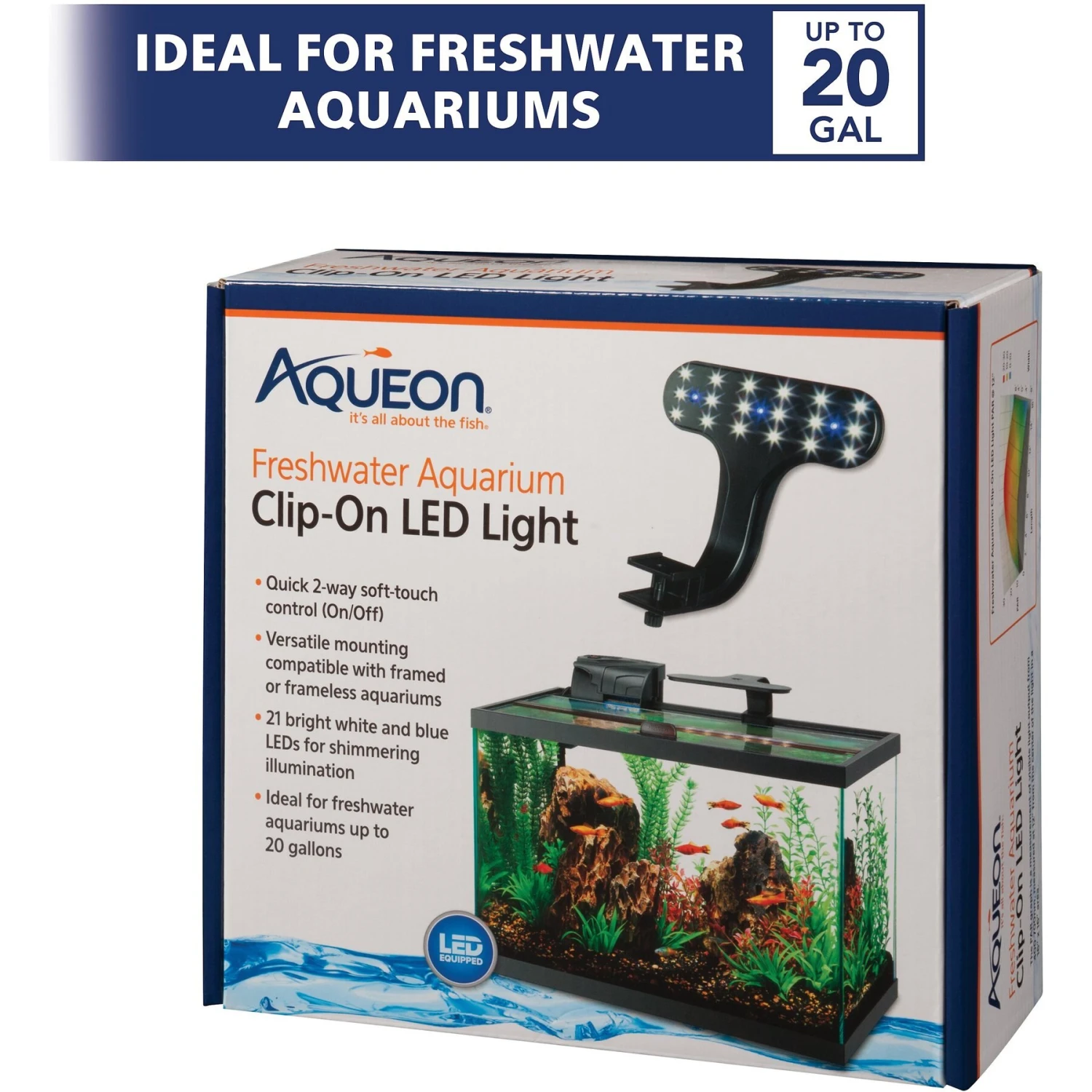 Aqueon Freshwater Aquarium Clip-On LED Light 4 Aqueon Freshwater Aquarium Clip-On LED Light - Image 2