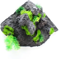 Penn-Plax Mossy Rock Scape Aquarium Ornament -Plax Penn Shop 198297 PT4. AC SS1800 V1644013315