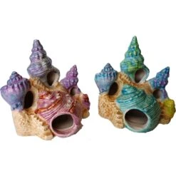 Underwater Galleries Glow-In-The-Dark! "Shellandia" Shell Village Aquarium Cave