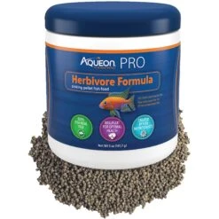 Aqueon PRO Herbivore Formula Fish Food, 5-oz Jar