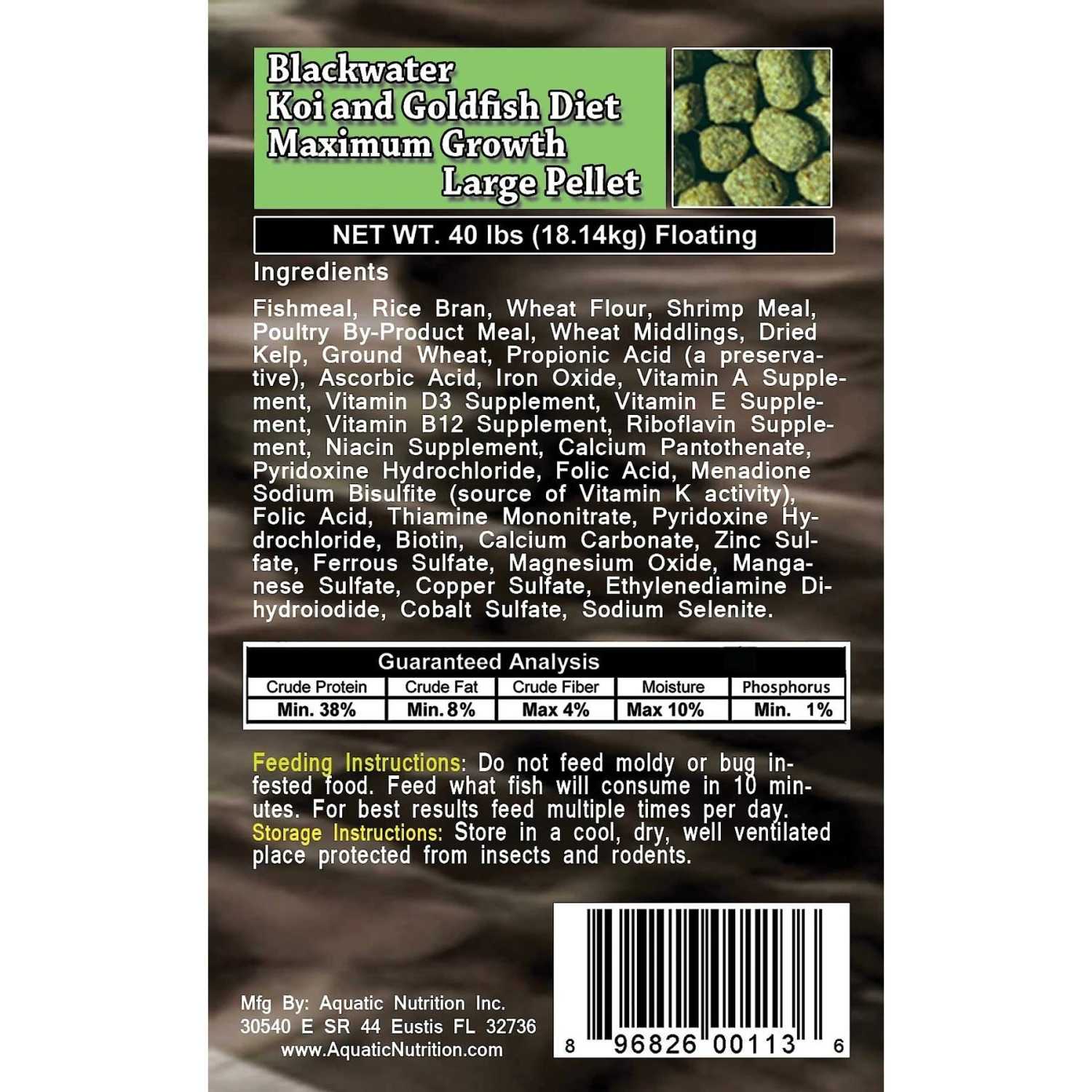 Blackwater Premium Koi And Goldfish Food Max Growth Large Pellet Fish Food, 40-lb Bag 6 Blackwater Premium Koi And Goldfish Food Max Growth Large Pellet Fish Food, 40-lb Bag - Image 4