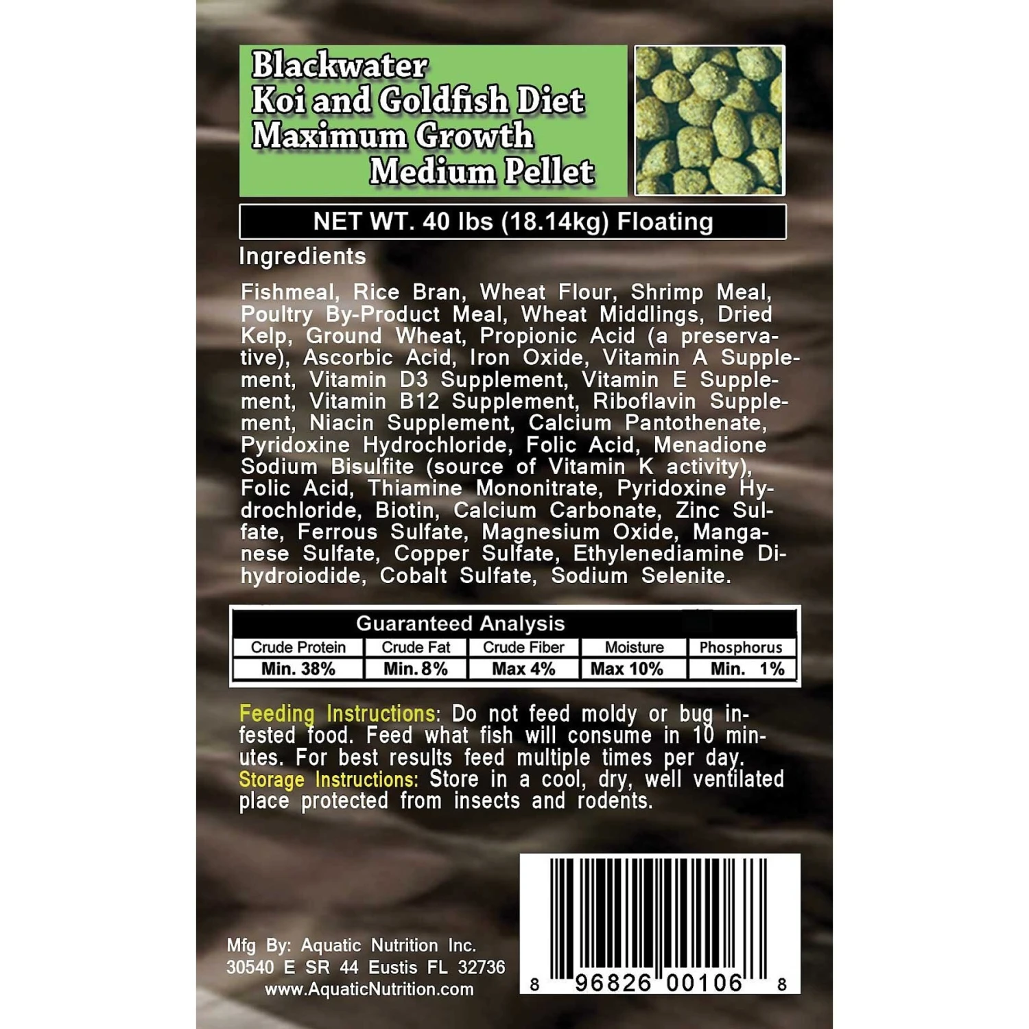 Blackwater Premium Koi And Goldfish Food Max Growth Medium Pellet Fish Food, 40-lb Bag 6 Blackwater Premium Koi And Goldfish Food Max Growth Medium Pellet Fish Food, 40-lb Bag - Image 4