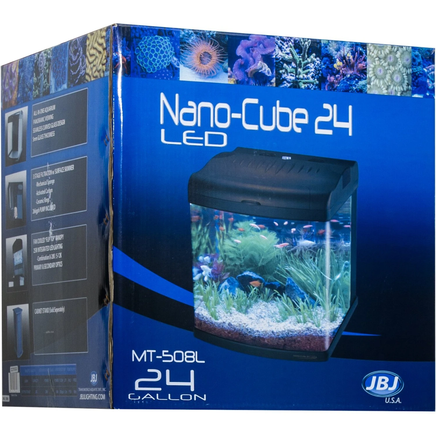 JBJ Aquarium Nano-Cube 24 LED Fish Aquarium, 24-gal 3 JBJ Aquarium Nano-Cube 24 LED Fish Aquarium, 24-gal