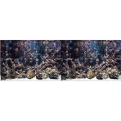 Vepotek Double-Sided Fish Aquarium Background, Deep Seabed & Coral Rock -Plax Penn Shop 231312 PT3. AC SS1800 V1588005407