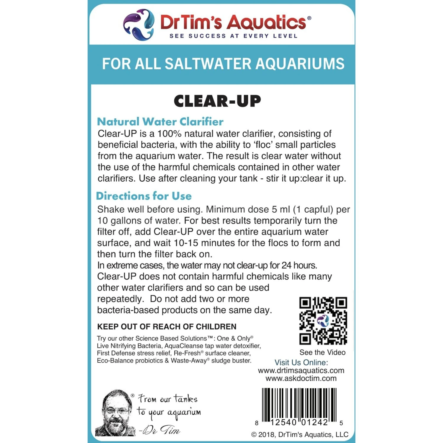 Dr. Tim's Aquatics Clear-Up Saltwater Aquarium Cleaner 6 Dr. Tim's Aquatics Clear-Up Saltwater Aquarium Cleaner - Image 4