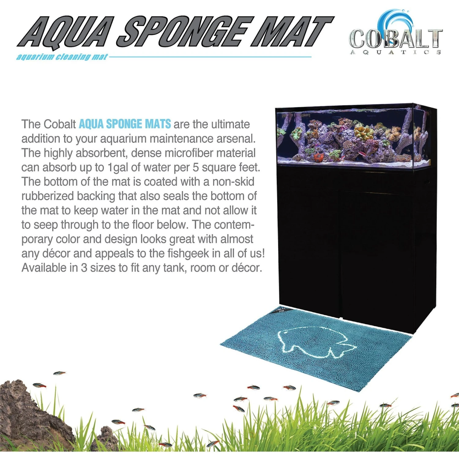 Cobalt Aquatics Aqua Sponge Aquarium Cleaning Mat 5 Cobalt Aquatics Aqua Sponge Aquarium Cleaning Mat - Image 3