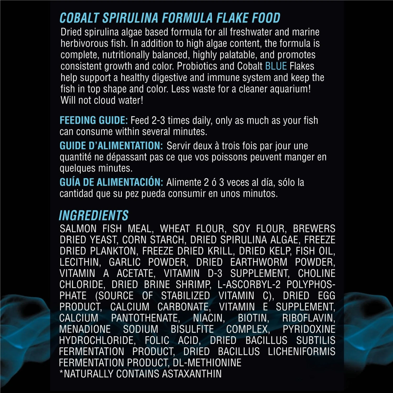 Cobalt Aquatics Spirulina Flakes Fish Food 5 Cobalt Aquatics Spirulina Flakes Fish Food - Image 3