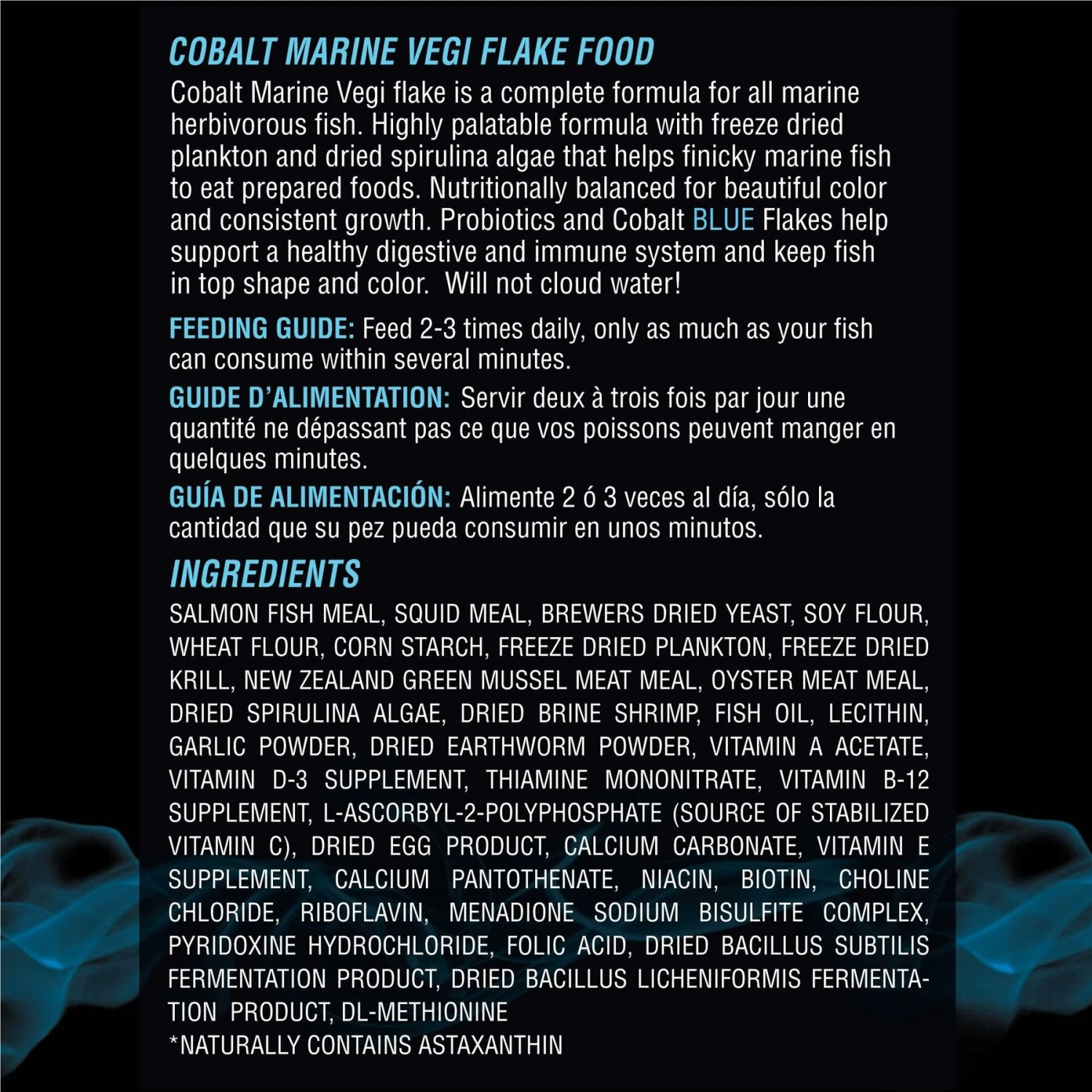 Cobalt Aquatics Marine Vegi Flakes Fish Food 5 Cobalt Aquatics Marine Vegi Flakes Fish Food - Image 3