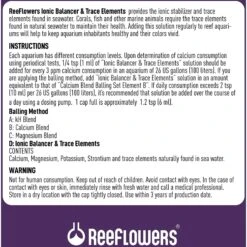 Reeflowers Ionic Balancer & Trace Elements D Aquarium Water Treatment -Plax Penn Shop 238518 PT2. AC SS1800 V1616518925