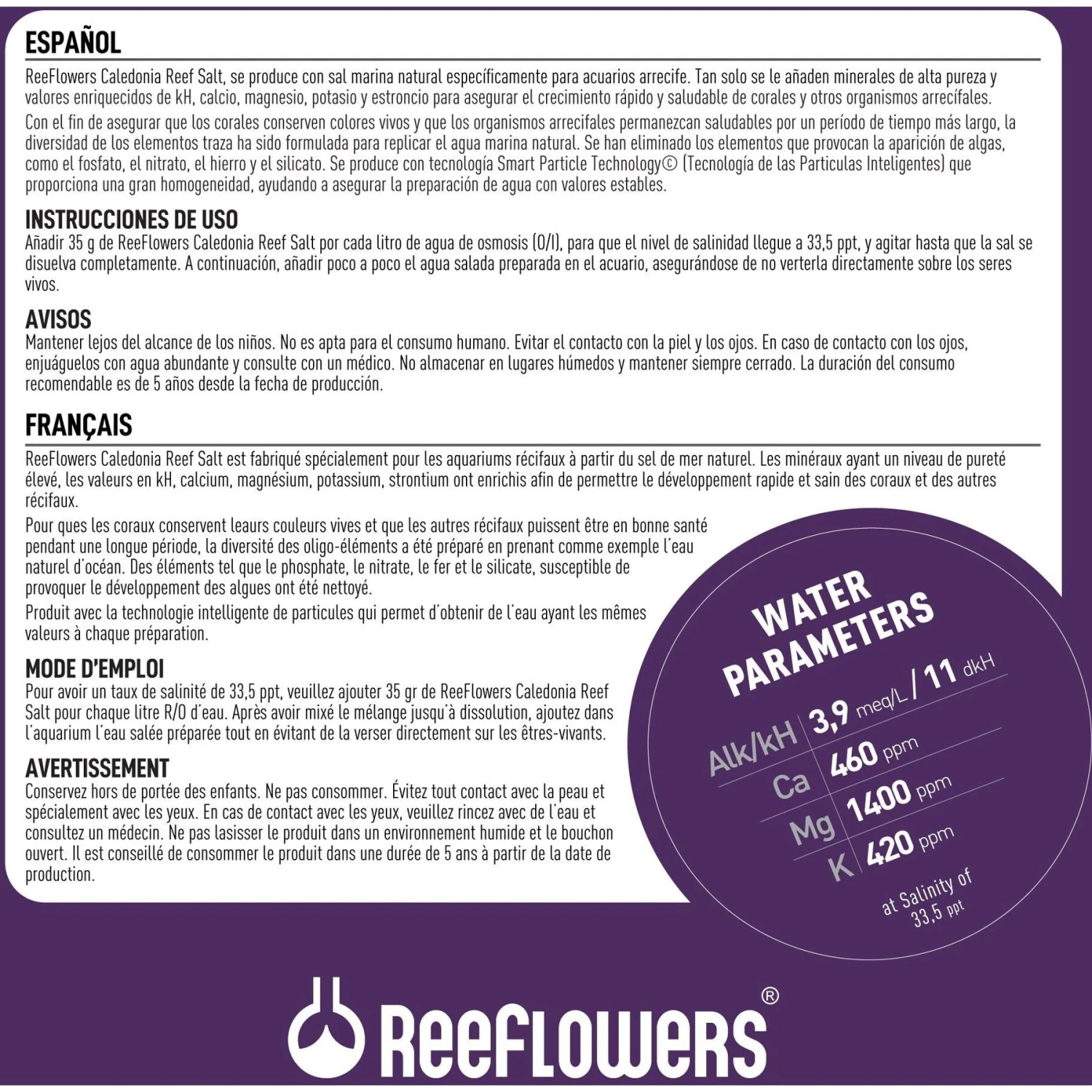 Reeflowers Caledonia Reef Salt Aquarium Salt 6 Reeflowers Caledonia Reef Salt Aquarium Salt - Image 4