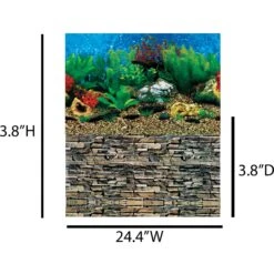 Penn-Plax Shale Wall/Hawaii Blue Double Aquarium Background -Plax Penn Shop 239741 PT3. AC SS1800 V1643914903