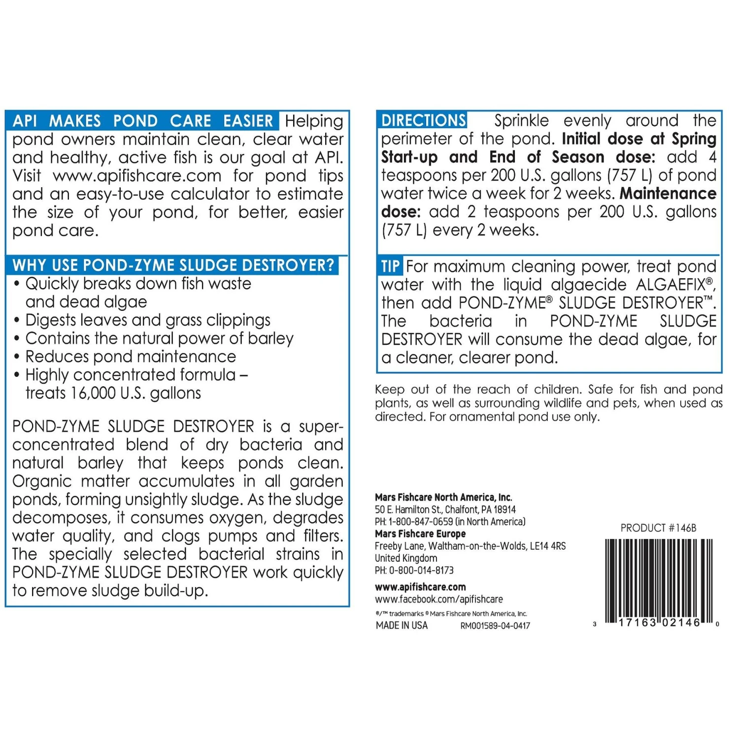 API Pond Algaefix Algae Control Solution & API Pond-Zyme Sludge Destroyer Pond Sludge Remover 7 API Pond Algaefix Algae Control Solution & API Pond-Zyme Sludge Destroyer Pond Sludge Remover - Image 5