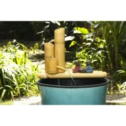 Lifegard Aquatics Bamboo 3-Tier Fish Aquarium Fountain & Quiet One Pump -Plax Penn Shop 266089 PT2. AC SS1800 V1611268301