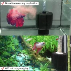 SunGrow Betta Fish & Turtle Sponge Small Aquarium Tank Water System Filter -Plax Penn Shop 288090 PT4. AC SS1800 V1618349513