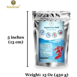 SunGrow Betta Fish Water Conditioner & Treatment Freshwater Fish Aquarium Salt, 16-oz Bag -Plax Penn Shop 288098 PT3. AC SS1800 V1636415846