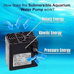 SunGrow Submersible Aquarium Powerhead For Fish Tank, Pond & Cat Water Fountain Pump Replacement, Small, 53 GPH -Plax Penn Shop 288100 PT4. AC SS1800 V1636645282