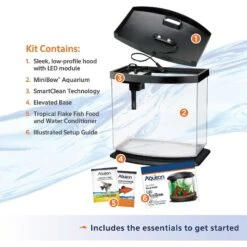 Aqueon LED MiniBow SmartClean Fish Aquarium Kit & Galapagos Aquarium Sea Glass, 4-lb Bag 10 Aqueon LED MiniBow SmartClean Fish Aquarium Kit & Galapagos Aquarium Sea Glass, 4-lb Bag -Plax Penn Shop 301784 PT2. AC SS1800 V1622823745