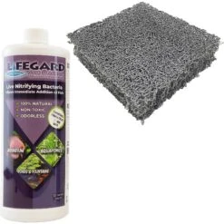 Lifegard Aquatics Live Nitrifying Fish Pond Bacteria & Lifegard Aquatics AquaMesh Fish Pond Filter Media