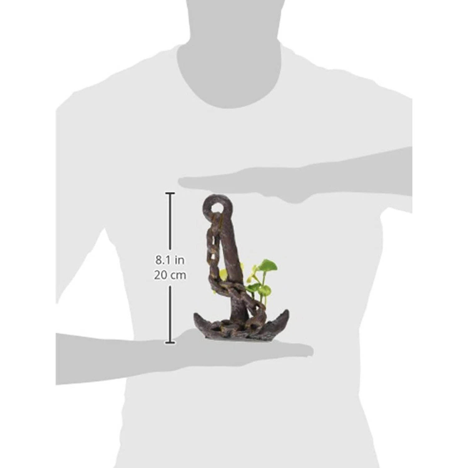 Penn-Plax Anchor & Plant Aquarium Ornament 6 Penn-Plax Anchor & Plant Aquarium Ornament - Image 4