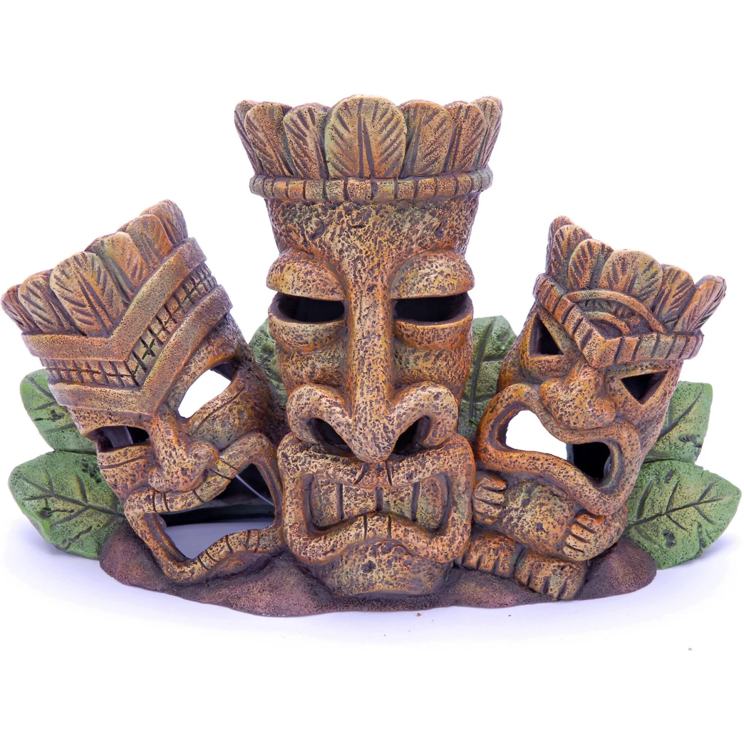 Penn-Plax Tiki Tribe Aquarium Ornament 3 Penn-Plax Tiki Tribe Aquarium Ornament