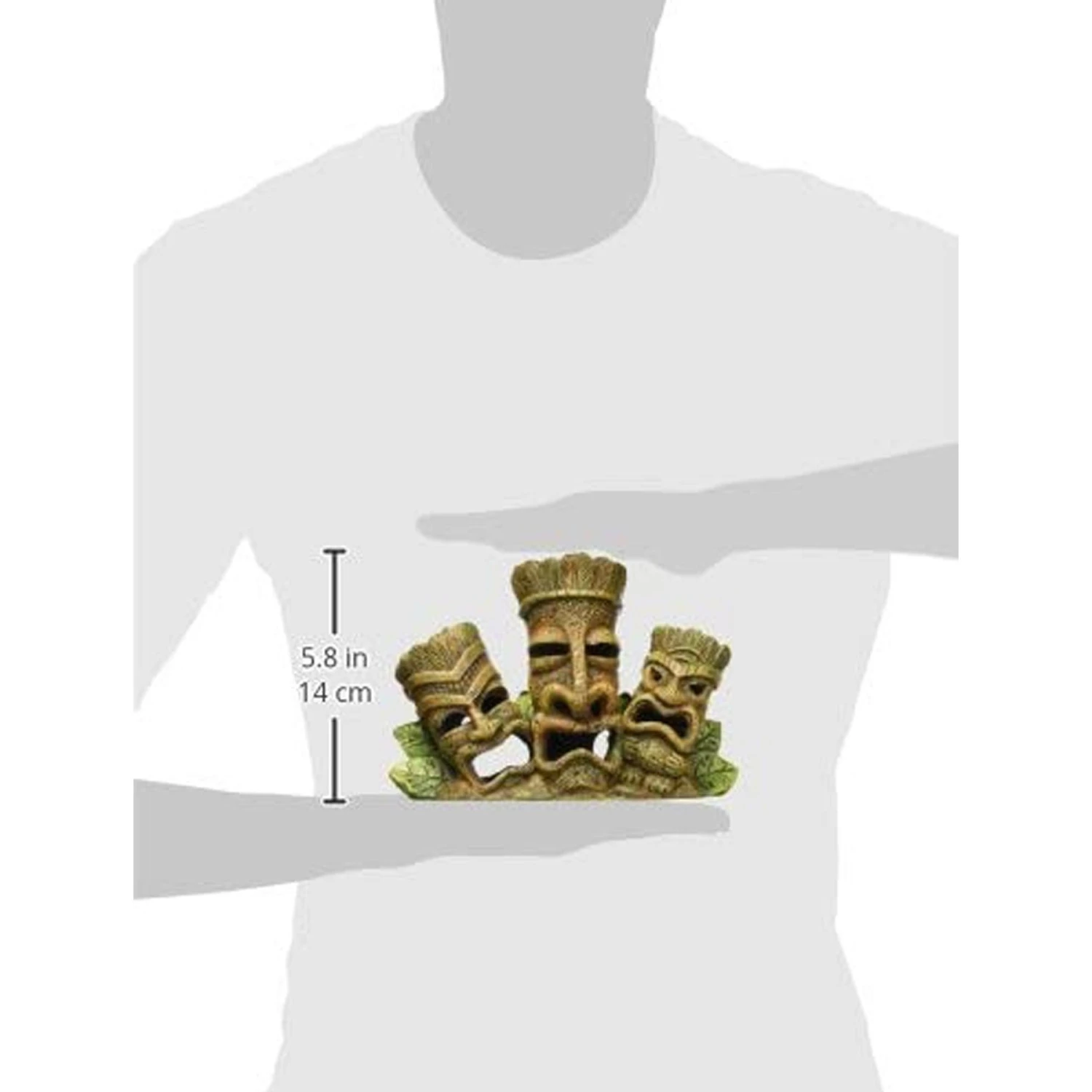 Penn-Plax Tiki Tribe Aquarium Ornament 4 Penn-Plax Tiki Tribe Aquarium Ornament - Image 2