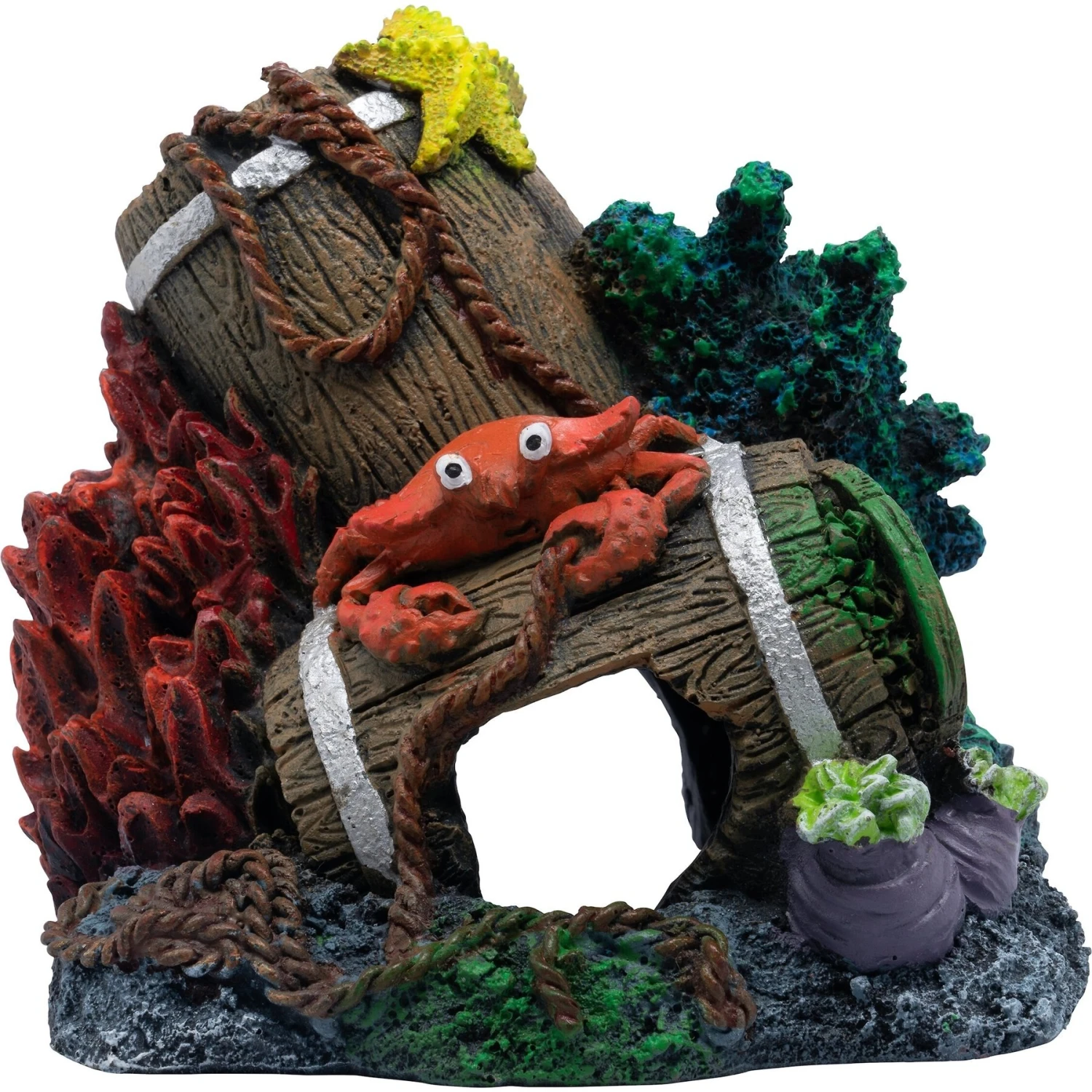 GloFish Cycle Barrels Aquarium Ornament 3 GloFish Cycle Barrels Aquarium Ornament