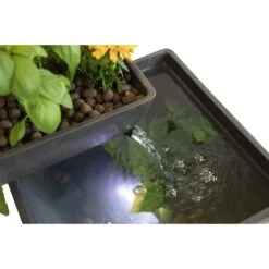 AquaSprouts Fountain Aquaponics Ecosystem Kit, Charcoal, 8-gal -Plax Penn Shop 315387 PT4. AC SS1800 V1626393443