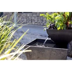 AquaSprouts Fountain Aquaponics Ecosystem Kit, Charcoal, 8-gal -Plax Penn Shop 315387 PT5. AC SS1800 V1626386821