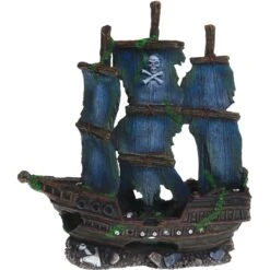 Underwater Treasures Pirate Ship Fish Aquarium Ornament