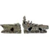 Underwater Treasures Battleship Ruins Fish Aquarium Ornament -Plax Penn Shop 315900 MAIN. AC SS1800 V1626913573