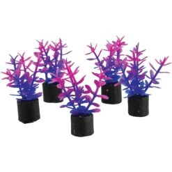 Underwater Treasures Mini Plant Fish Aquarium Ornament, 5 Count