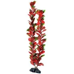 Underwater Treasures Red/Green Bacopa Fish Aquarium Ornament