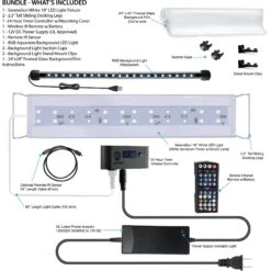 Current USA SereneSun Freshwater Wireless 24-HR Control White LED Aquarium Light -Plax Penn Shop 316527 PT4. AC SS1800 V1628114194