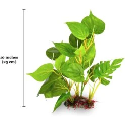 SunGrow Tall & Large Artificial Plastic Leaf Plants For Fish Aquarium Decoration & Reptile Hideout -Plax Penn Shop 326831 PT6. AC SS1800 V1666652157