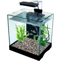 Cascade All-in-One Desktop LED Light Glass Fish Tank Kit, 3.2-gal