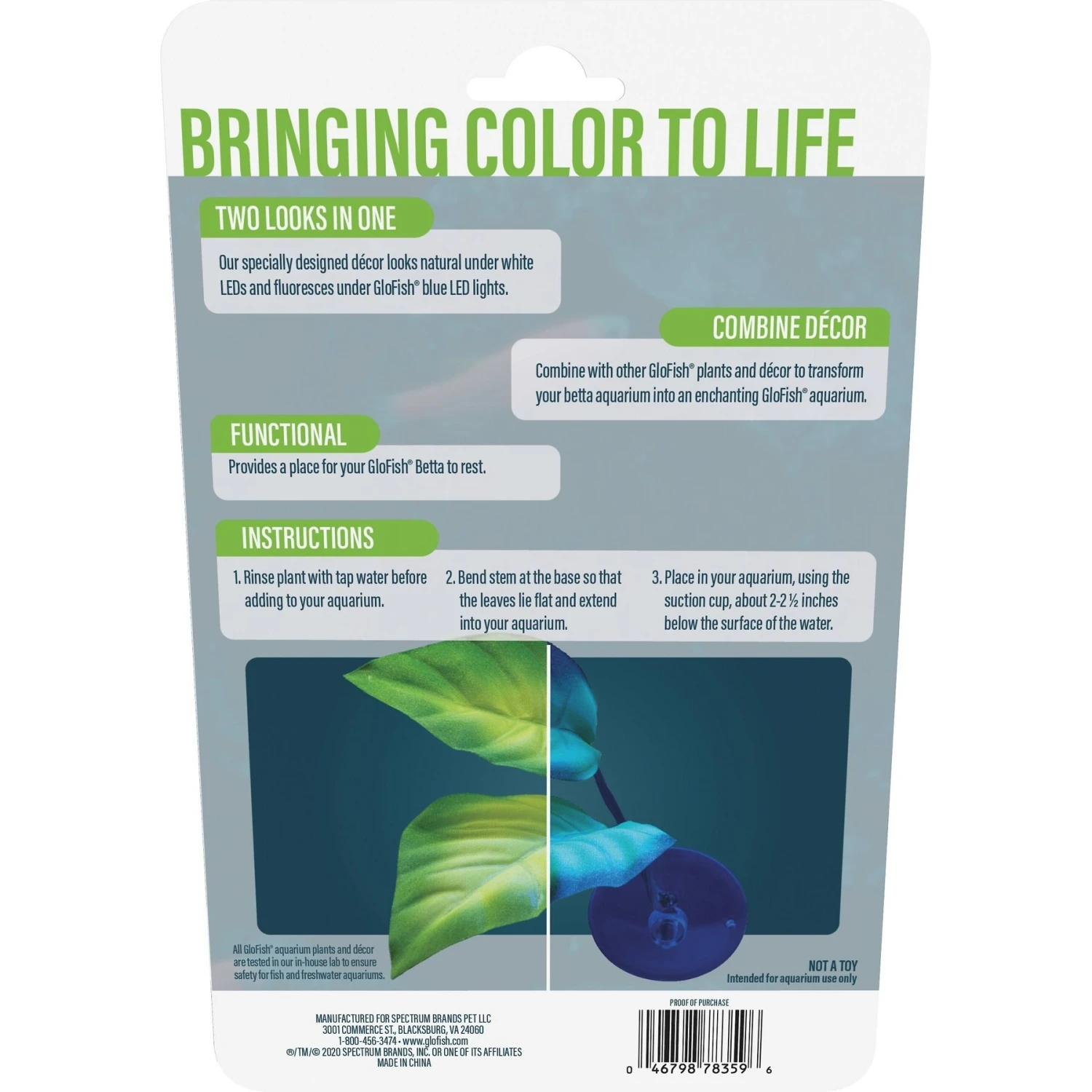 GloFish Betta Leaf Fish Artificial Plants 4 GloFish Betta Leaf Fish Artificial Plants - Image 2