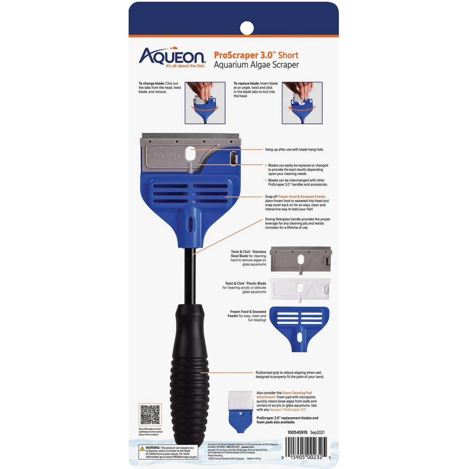 Aqueon ProScraper 3.0 Short Aquarium Algae Scraper 4 Aqueon ProScraper 3.0 Short Aquarium Algae Scraper - Image 2